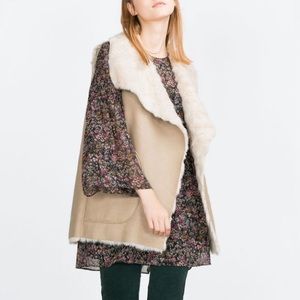 ZARA - Shearling Leather Fur Vest